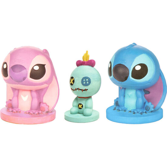 SET 3 FIGURAS DE ESCAYOLA PARA PINTAR STITCH DISNEY image 1