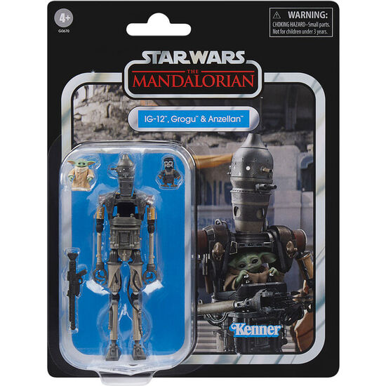 FIGURA IG-12 GROGU & ANZELLAN THE MANDALORIAN STAR WARS 9,5CM image 0