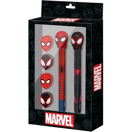 BLISTER BOLIGRAFO + LAPIZ + 4 GOMAS SPIDERMAN MARVEL image 0