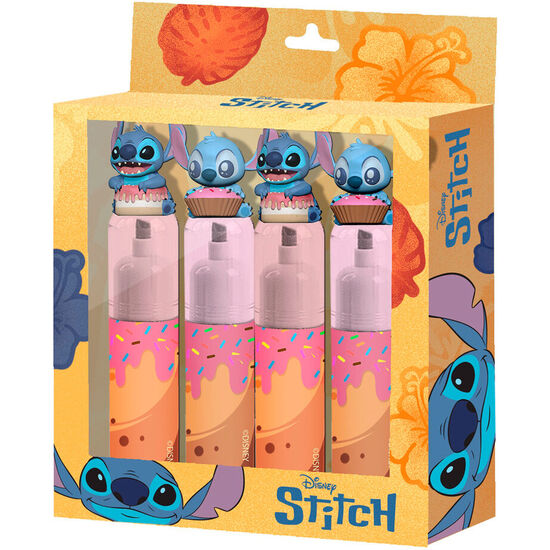 BLISTER 4 SUBRAYADORES STITCH DISNEY image 0