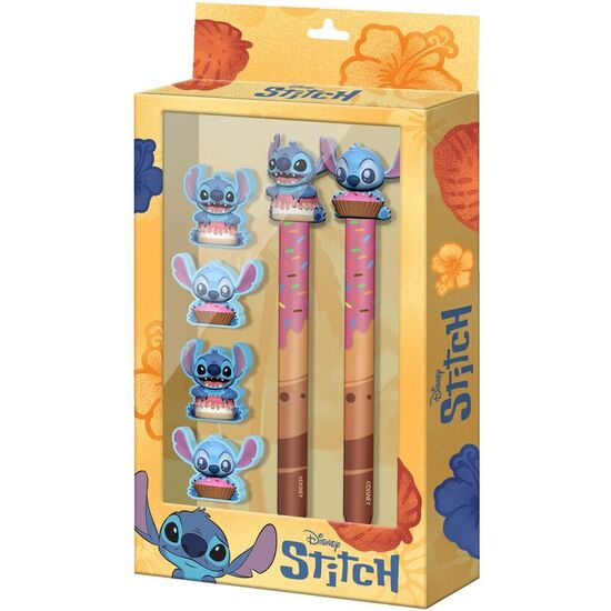 BLISTER BOLIGRAFO + LAPIZ + 4 GOMAS STITCH DISNEY image 0