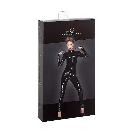 LONG SLEEVED PVC CATSUIT - BLACK image 2