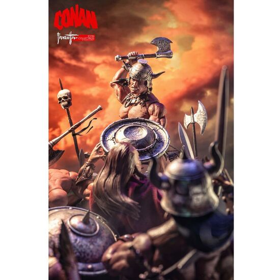 FIGURA CONAN THE BARBARIAN FRAZETTA ICON 17CM image 1