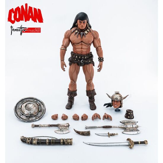 FIGURA CONAN THE BARBARIAN FRAZETTA ICON 17CM image 2