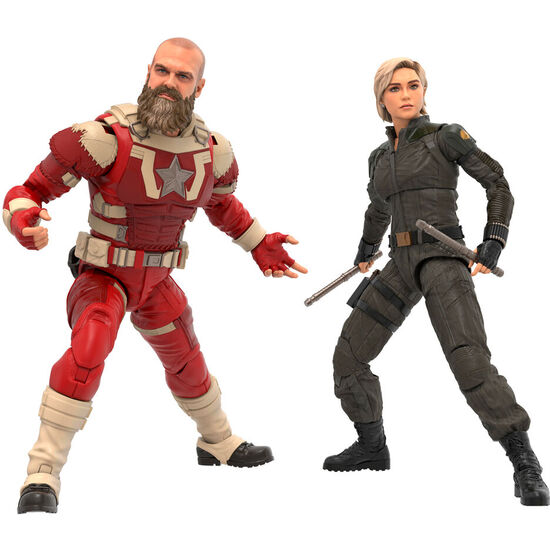 BLISTER 2 FIGURAS YELENA BELOVA & RED GUARDIAN THUNDERBOLTS MARVEL LEGENDS 15CM image 0