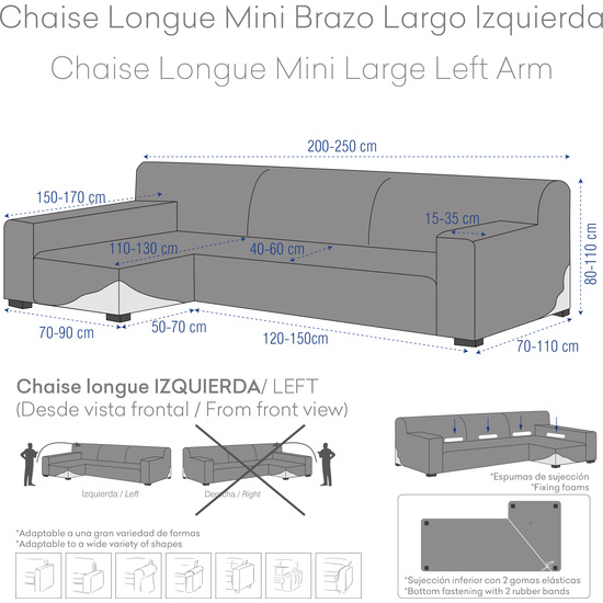 APOLO CHAISE LONGUE MINI BRAZO CORTO IZQUIERDA C/01 image 4