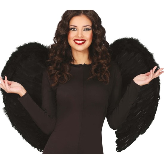 ALAS PLUMAS NEGRO 80X55 CMS image 0