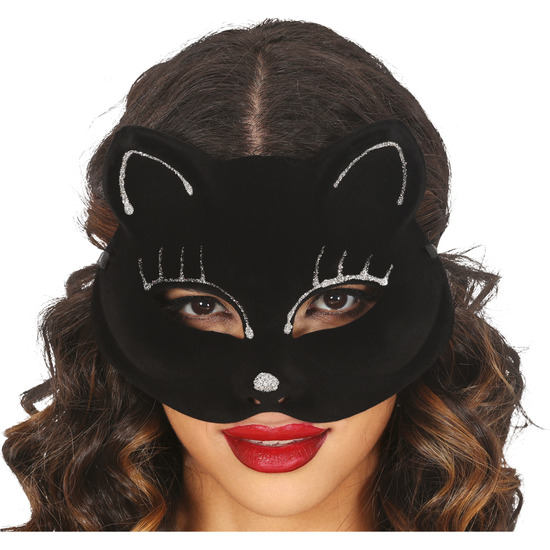 ANTIFAZ GATO NEGRO TERCIOPELO image 0