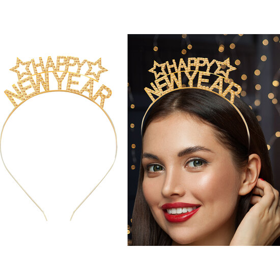 DIADEMA DORADO HAPPY NEW YEAR image 0