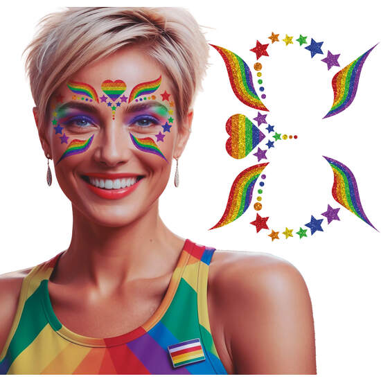 ARCOIRIS GLITTER FACE image 0