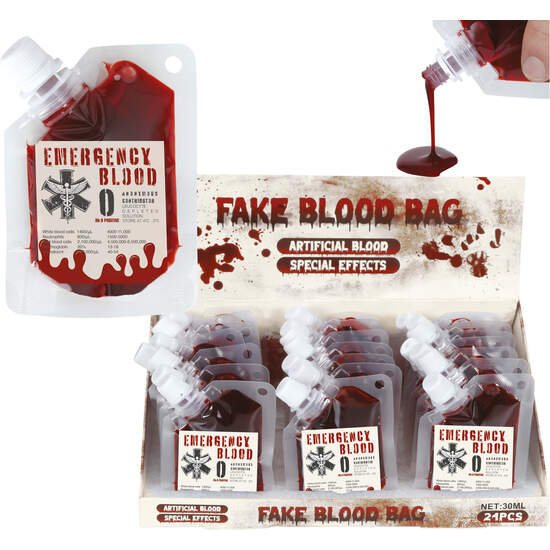 CAJA 18 BOLSAS DE SANGRE (DECORATIVA) image 0