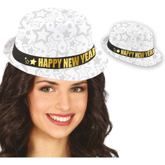 GORRO GANGSTER HAPPY NEW YEAR BLANCO image 0