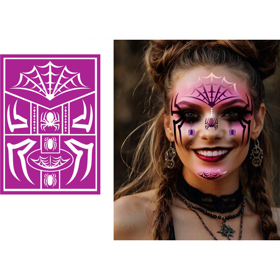 PLANTILLA MAQUILLAJE ARAÑA 14X20 CM image 0