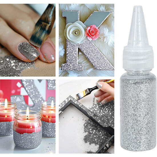 1 BOTE DE GLITTER BIODEGRADABLE DE 10 GR PLATA image 0