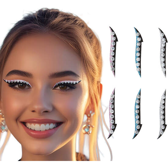 6 ADHESIVOS DELINEADORES DE OJOS DE CRISTAL image 0