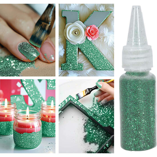 1 BOTE DE GLITTER BIODEGRADABLE DE 10 GR VERDE image 0