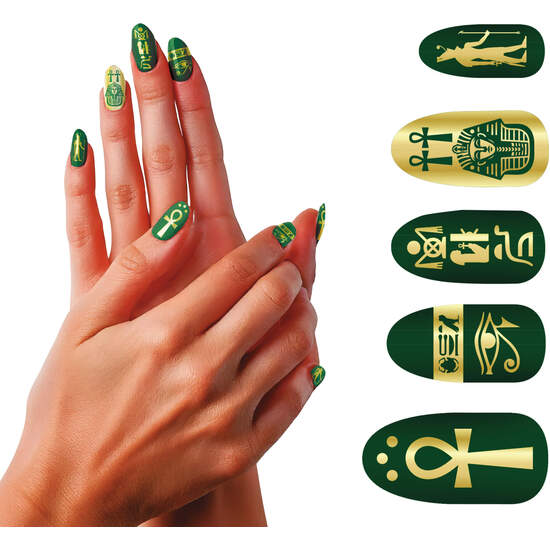 12 UÑAS CON GLUE EGIPCIAS image 0