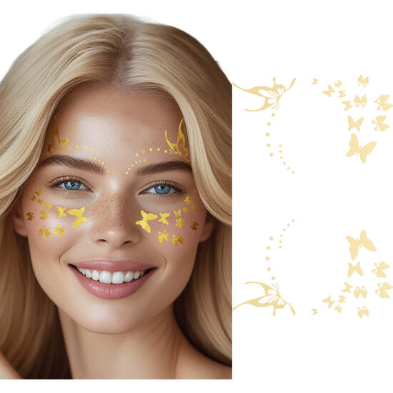 TATUAJES OJOS MARIPOSAS ORO image 0