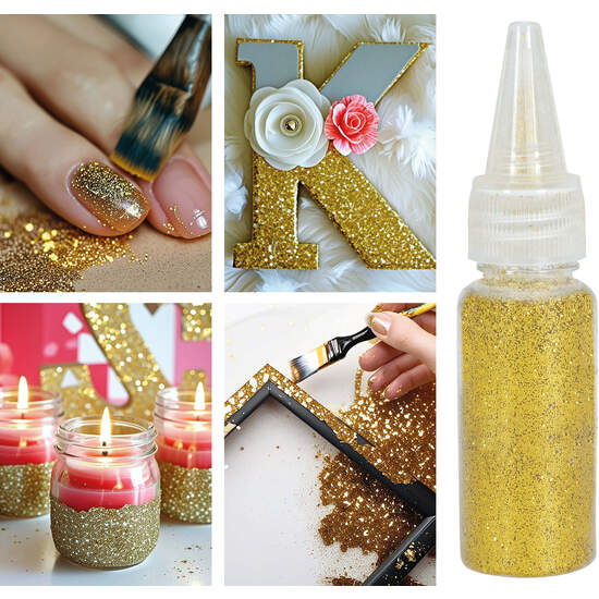 1 BOTE DE GLITTER BIODEGRADABLE DE 10 GR ORO image 0