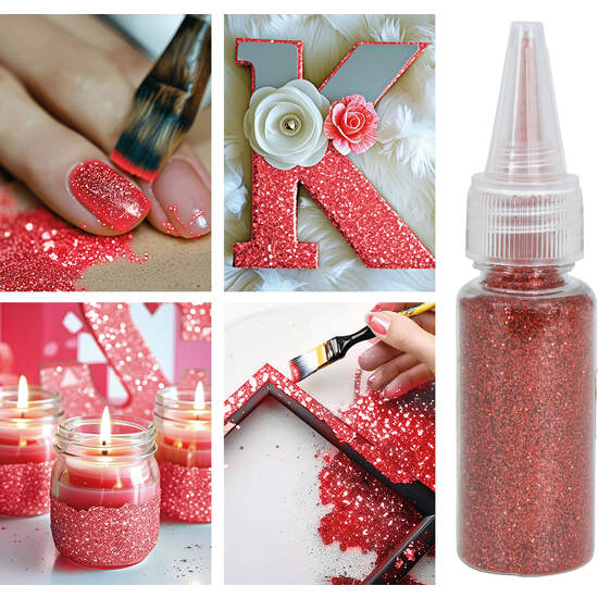 1 BOTE DE GLITTER BIODEGRADABLE DE 10 GR ROJO image 0