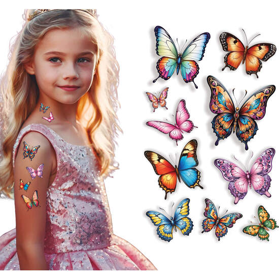 HOJA TATUAJE MARIPOSA 14X30 CM image 0