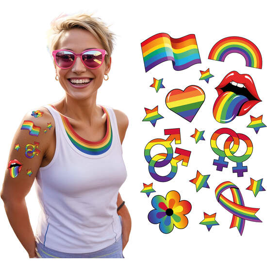 HOJA TATUAJE PRIDE 14X30 CM image 0