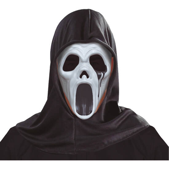 MASCARA ASESINO CON CAPUCHA, PVC image 0