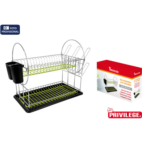 DISH RACK W/TRAY 50X23.5X33CM CONFORTIME image 0