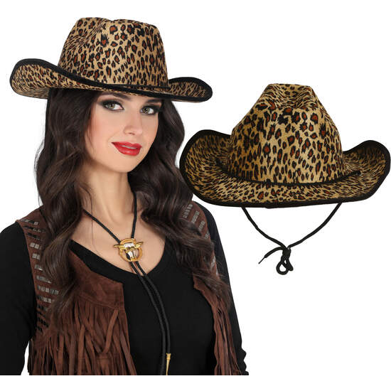 SOMBRERO VAQUERO LEOPARDO, ADULTO image 0