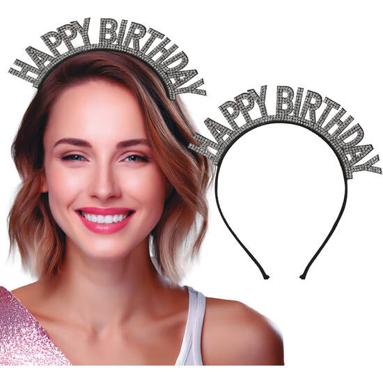 DIADEMA "HAPPY BIRTHDAY" PLATA image 0