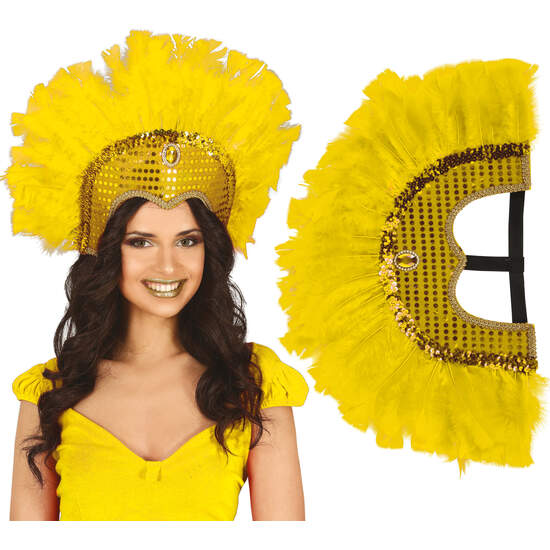 TOCADO PLUMAS AMARILLO image 0