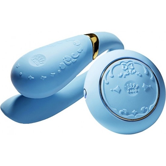 ZALO VERSAILLES FANFAN COUPLES MASSAGER - BLUE image 1