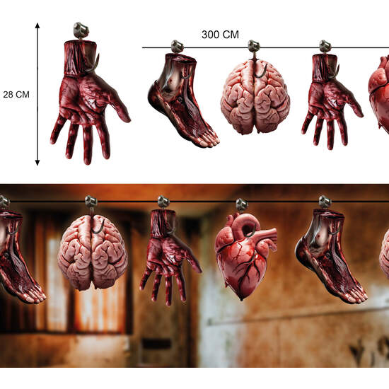 GUIRNALDA ORGANOS 300 CM. PAPEL. 16X28 CM image 0