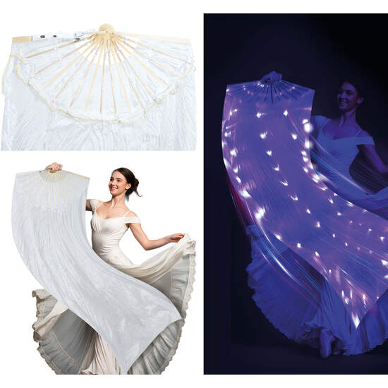 ABANICO BLANCO CON LEDS MULTIFUCION 75X150 CMS image 0