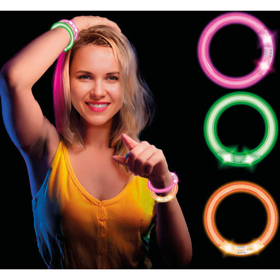 BOLSA 4 PULSERAS LED SURTIDAS 8 CMS image 0