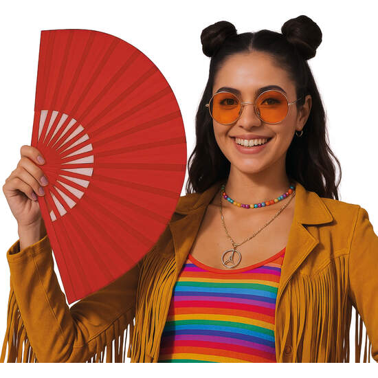 ABANICO TELA 60X30 CMS ROJO image 0