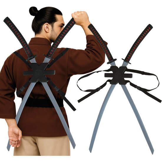2 ESPADAS SAMURAI PARA ESPALDA 95 CMS image 0