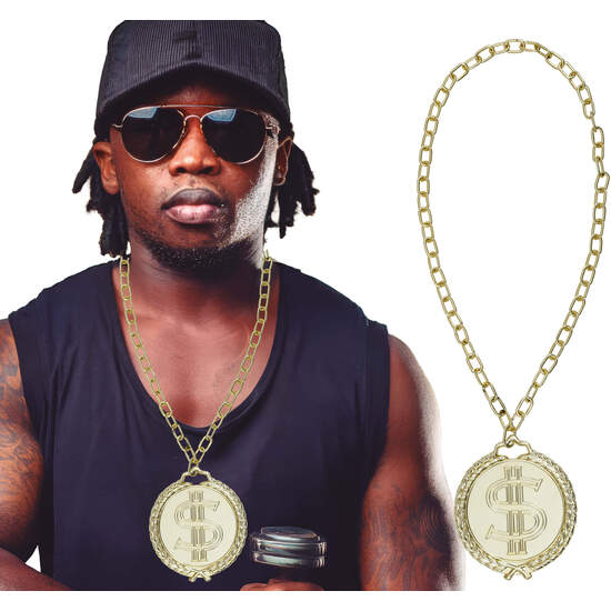 MEDALLON DOLLAR ORO 13 CMS PVC, ADULTO image 0