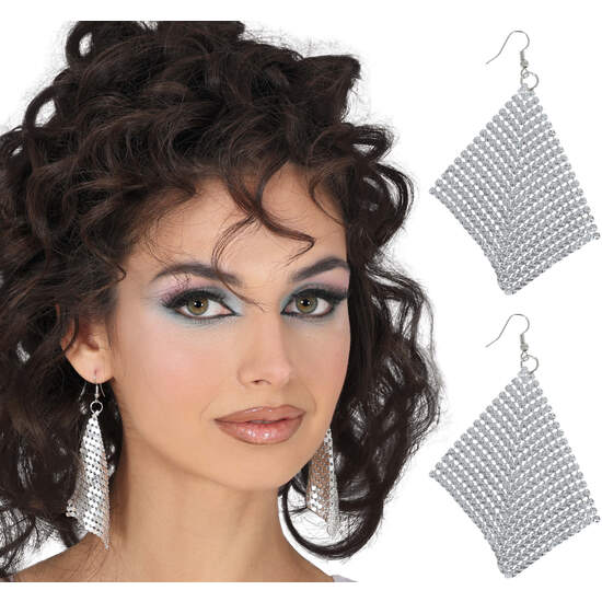 PENDIENTES METALICOS PLATA 9 CMS image 0