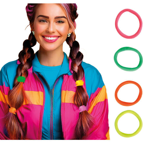 BOLSA 5 GOMAS NEON PELO SURTIDAS image 0