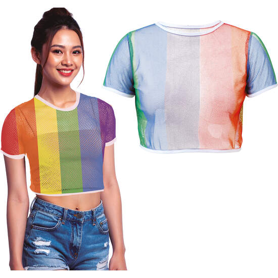 CAMISETA REJILLO ARCOIRIS, ADULTA, 38 - 40 (M) image 0