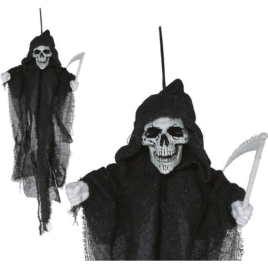 COLGANTE ESQUELETO CON GUADAÑA 50 CMS image 0