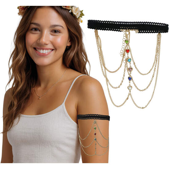 BRAZALETE CON PIEDRAS DE COLOR image 0