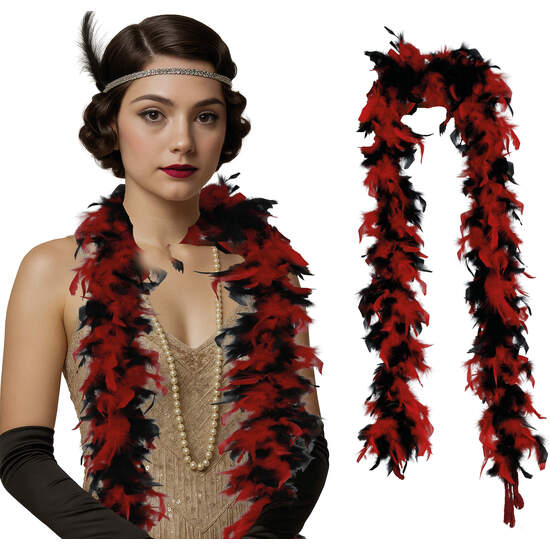 BOA PLUMA, 80 GR, ROJA/NEGRA image 0