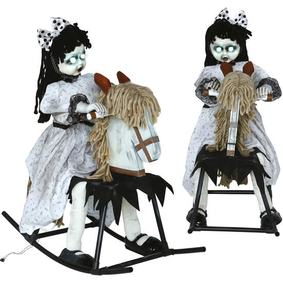 MUÑECA A CABALLITO LUZ SON MOV 70 CMS image 0