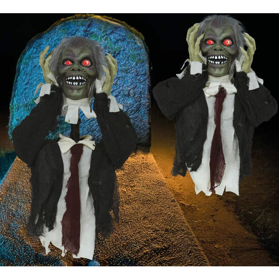 BUSTO DE ZOMBIE LUZ SON Y MOV 55 CMS image 0