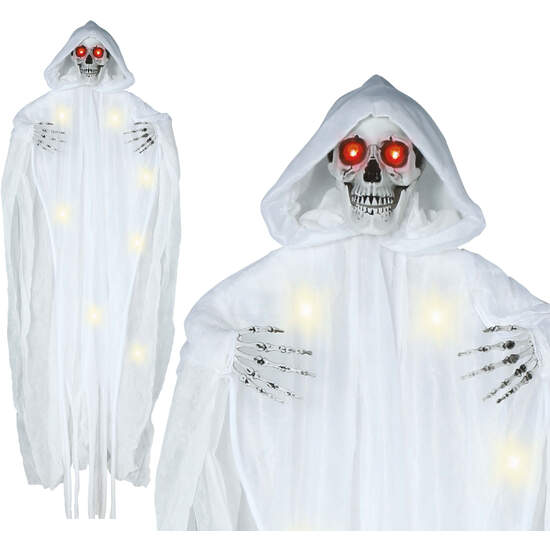 COLGANTE ESQUELETO BLANCO LUZ 185 CMS image 0