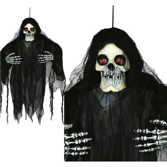 COLGANTE ESQUELETO LUZ SONIDO Y MOVIMIENTO 120 CMS image 0