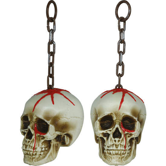 CALAVERA CON CADENA 40 CMS image 0