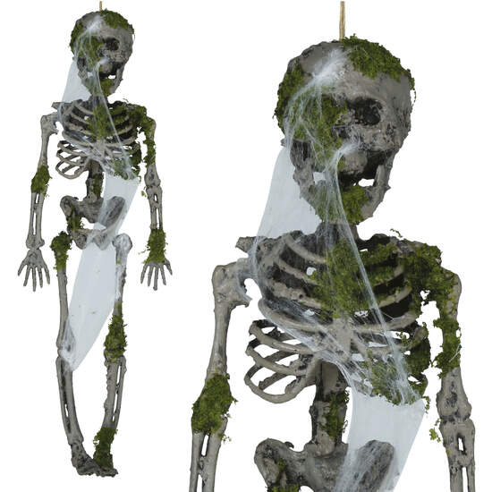 COLGANTE ESQUELETO CON MUSGO 40 CMS image 0